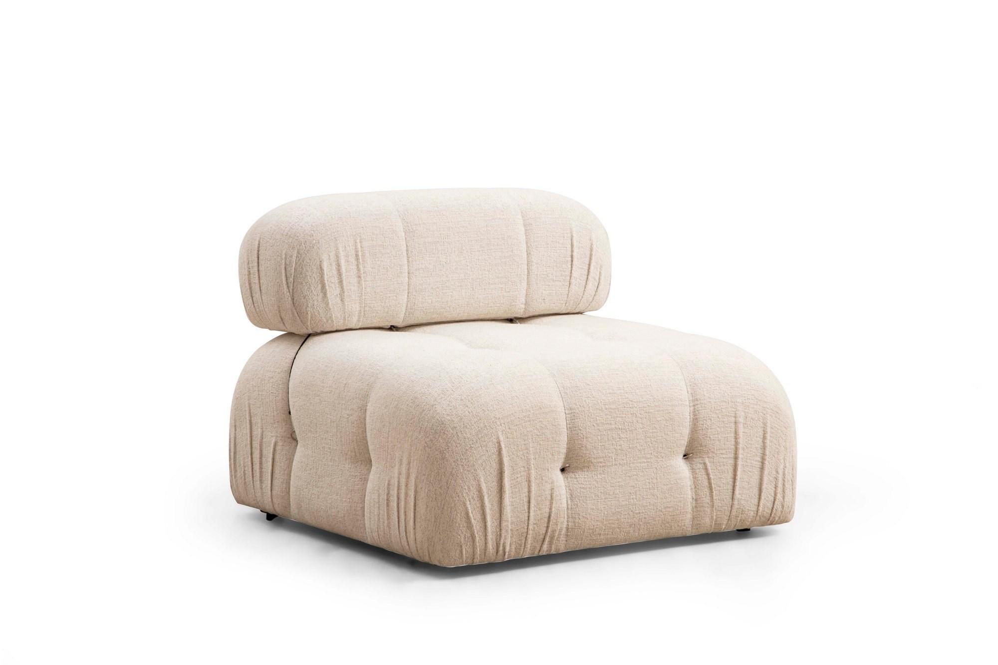 Sort Bubble Pers Creme Bouclette Polyester Mat Plast NordvÄrk Sofa - 8683743317974