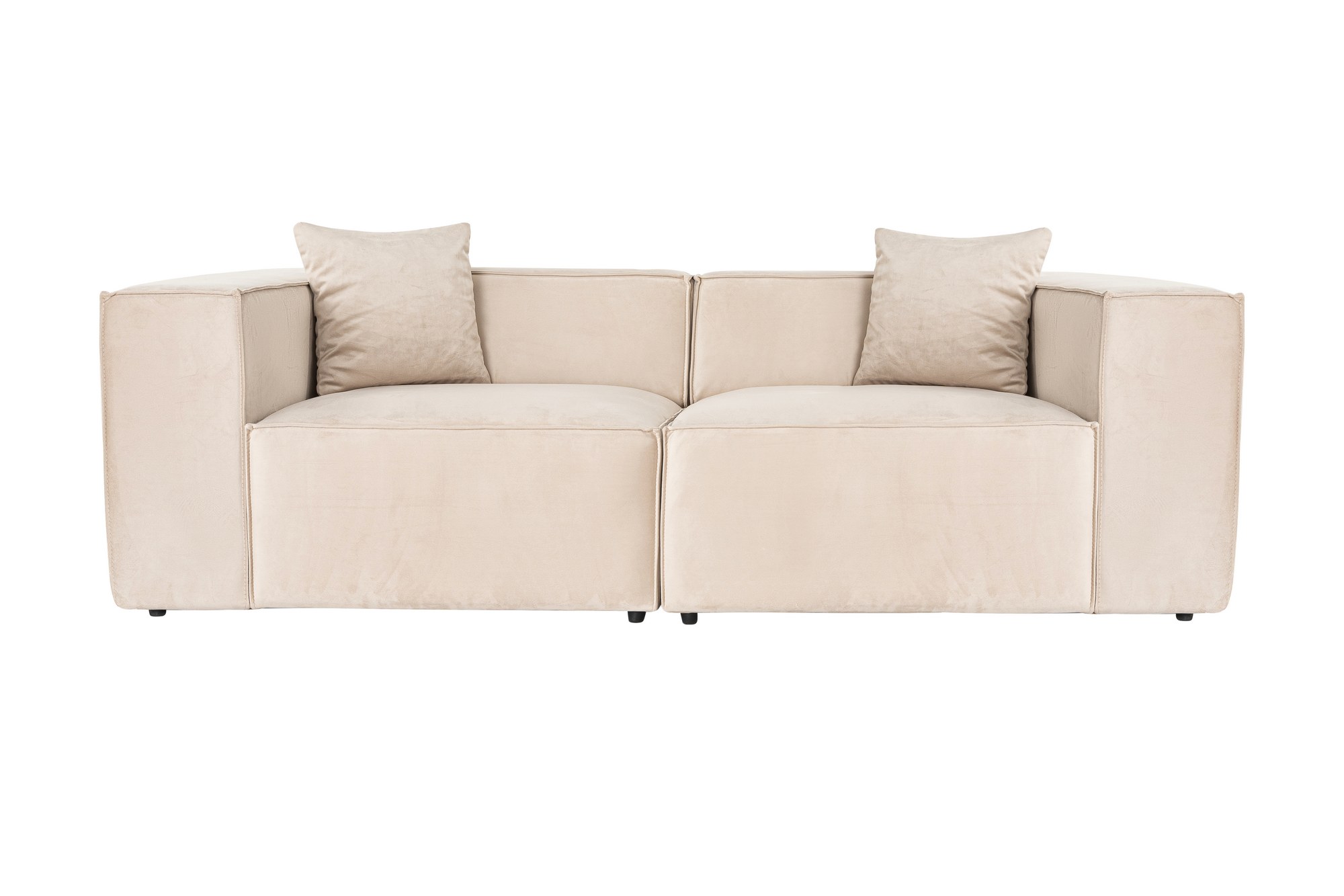 Lora 2-personers Sofa i Creme – Stilfuld og Komfortabel