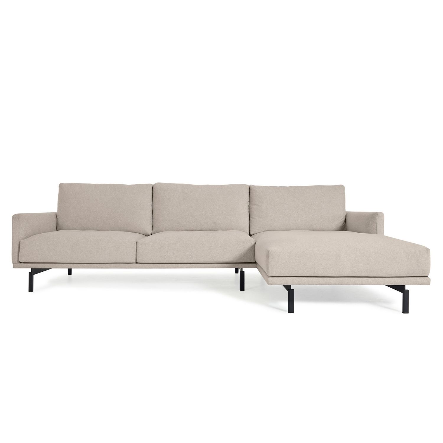 Stilfuld Beige Galene Sofa med Højre Chaiselong