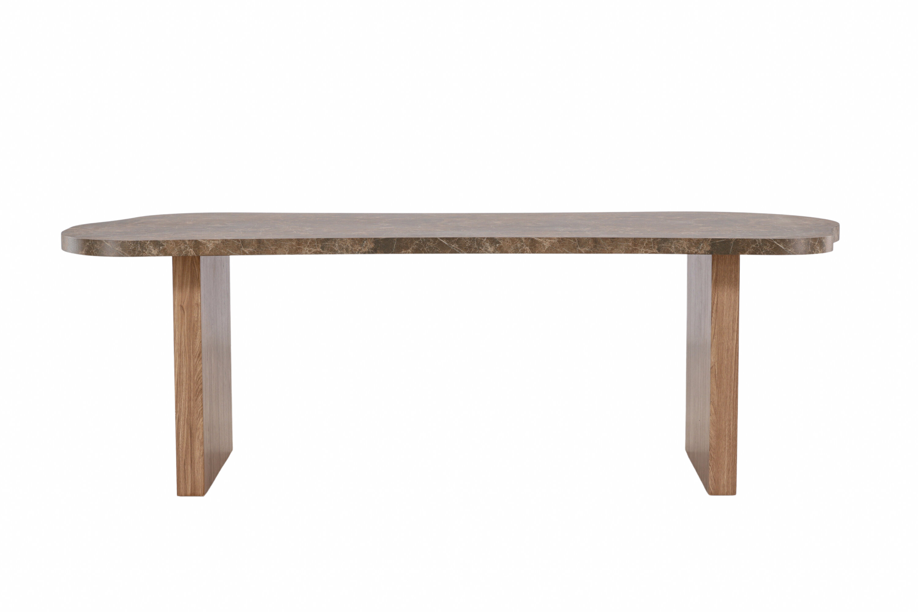 Brun Eleonora Spisebord i Organisk Marmor Look - 230x100 cm