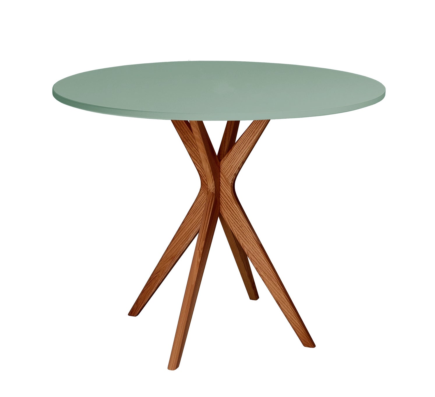 Rundt Spisebord 90 cm i Salviegrøn med Egebensdesign