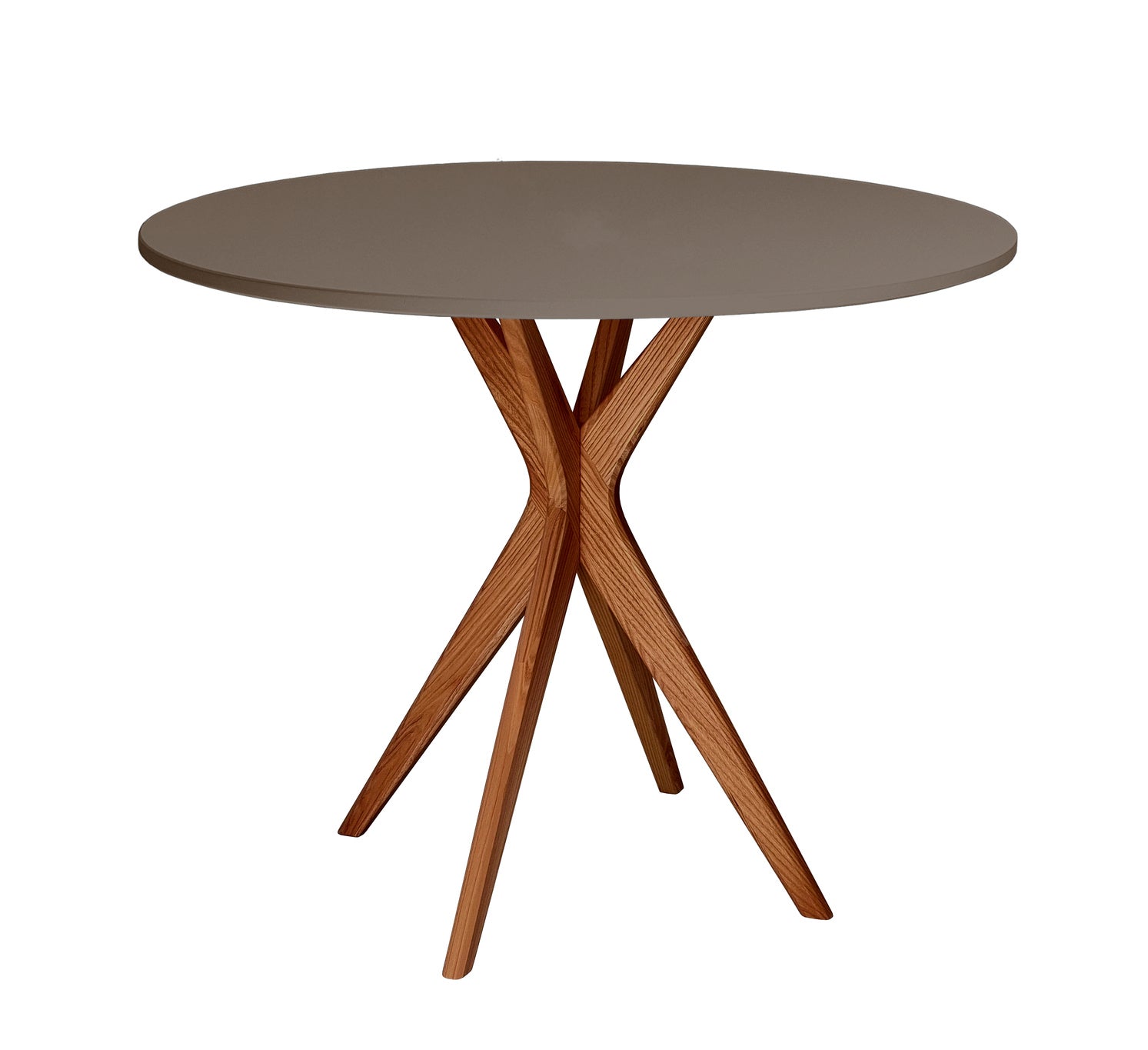 Jubi Rundt Spisebord 90 cm - Asketræ og Beaver Brown