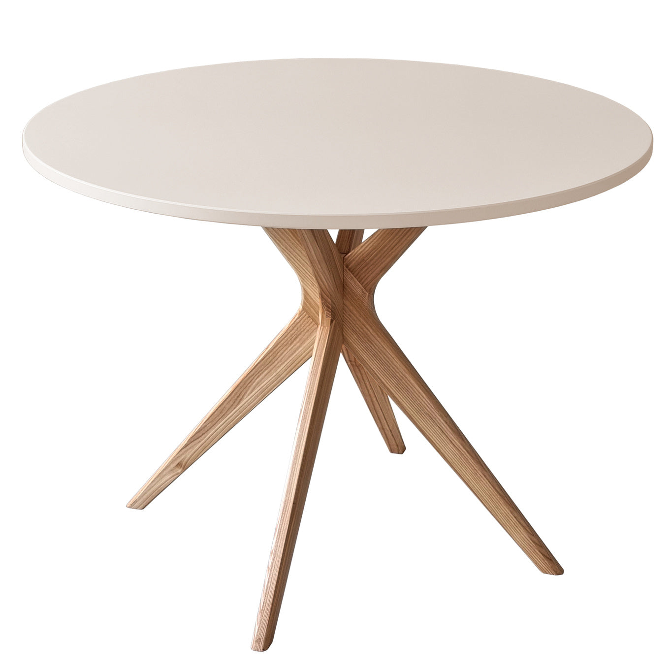 Jubi Bold Rundt Spisebord 100 cm - Brun/beige Elegance