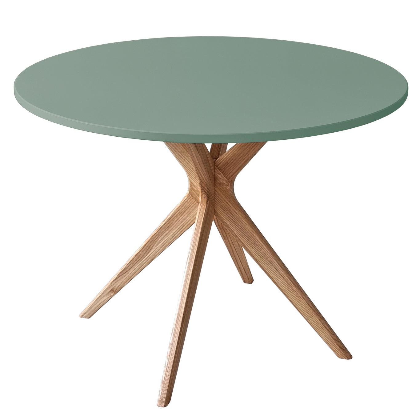 Rundt Spisebord 100 cm i Sage Green - Elegant Design til Hjemmet