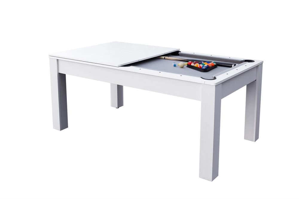 Hvid Sanremo Multifunktionsbord Poolbord Bordtennis Inkl Tilbehør Stanlord Spisebord - 5713570004389