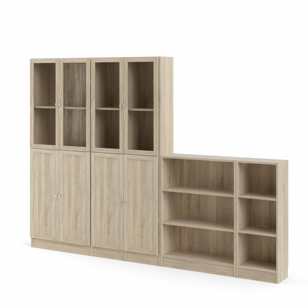 Natur Basic Låger Glas Egetræsfarvet Folie Tvilum Reol - 5713035021593