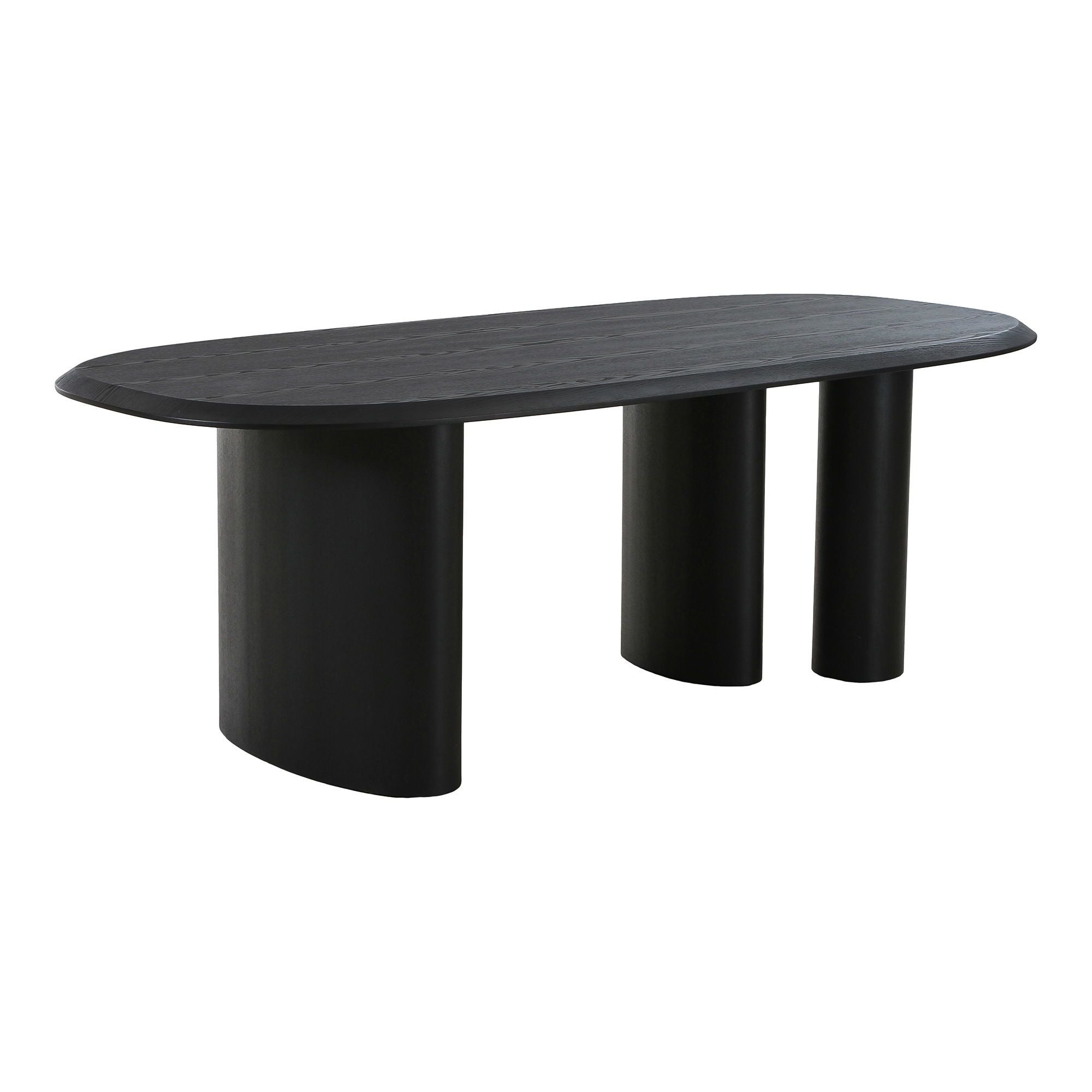 Elegant Sort Tirano Spisebord i Askefiner – 220x100 cm