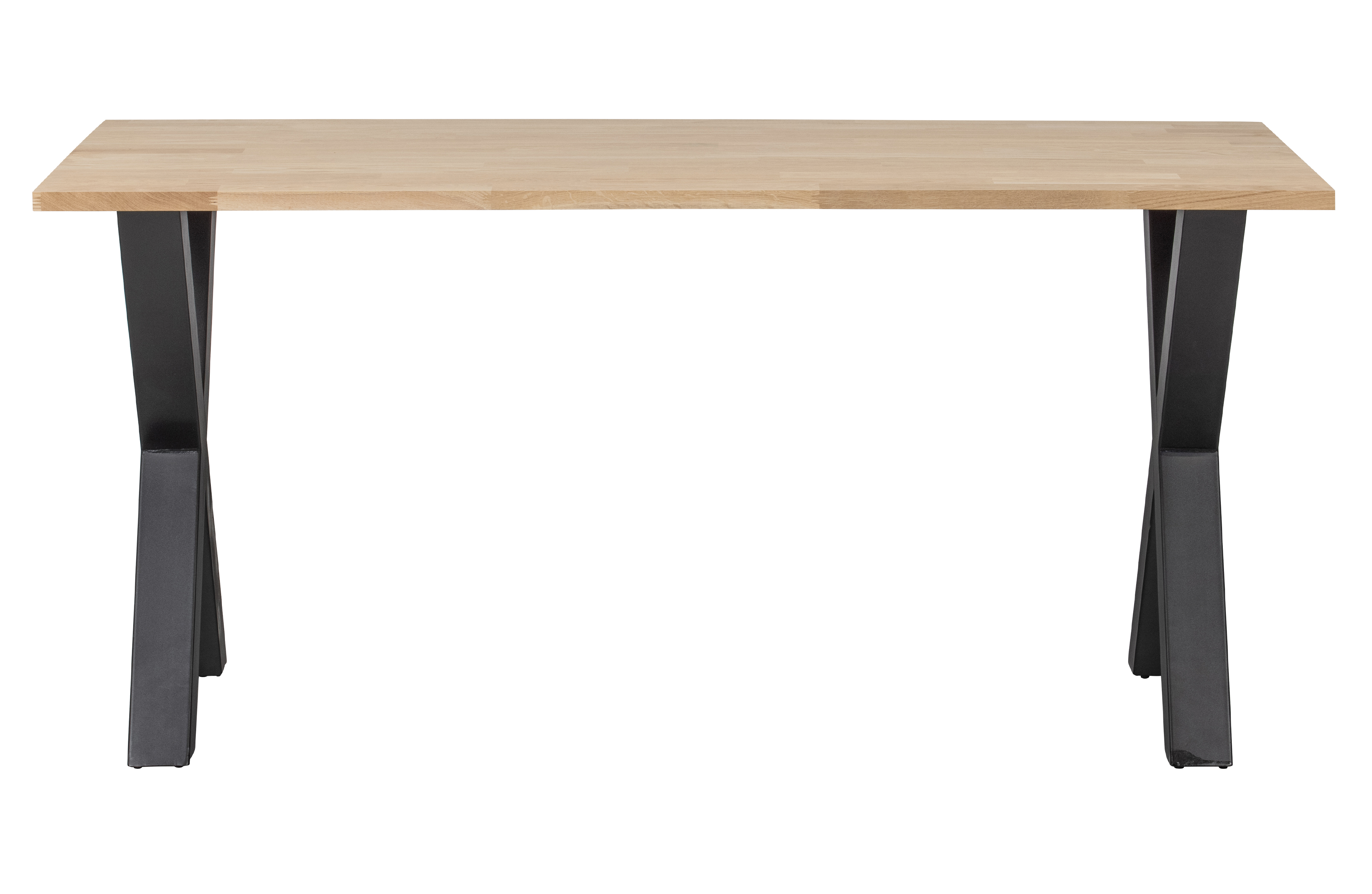 Sort Tablo Rektangulær Natur Stål 180x90 Woood Spisebord - 8714713147397