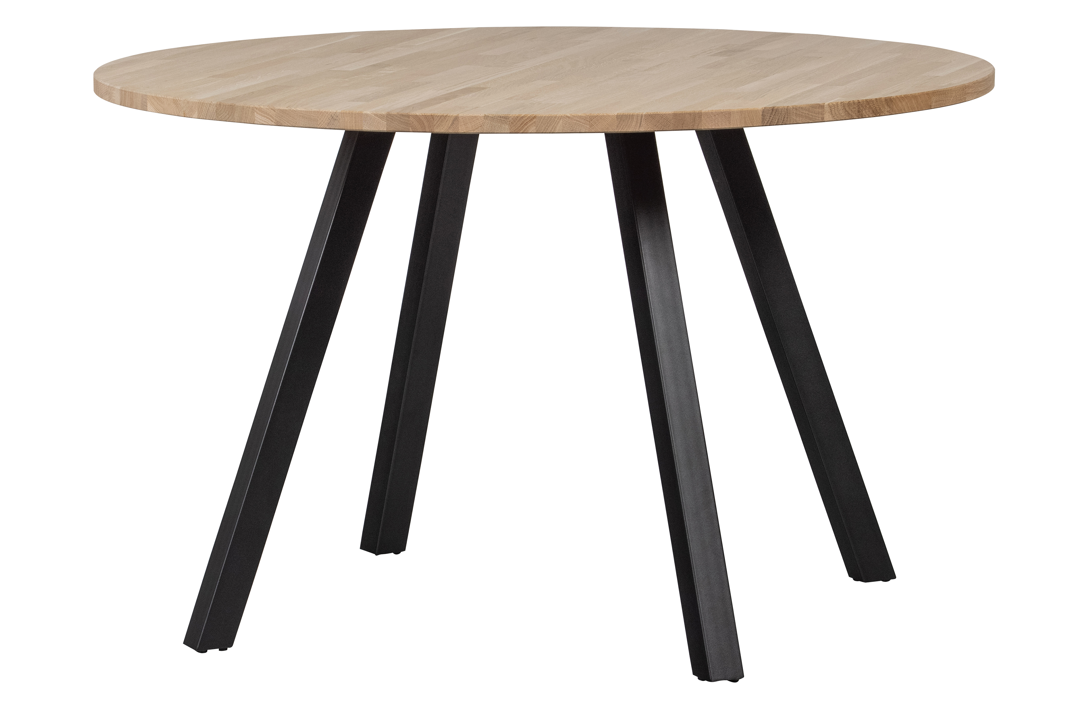 Sort Tablo Rund Natur Stål Ø120 Woood Spisebord - 8714713147465