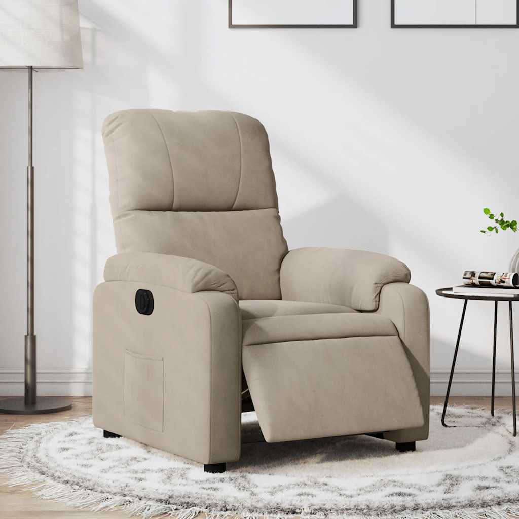 Elektrisk Gråbrun Mikrofiber Lænestol - Komfort i Dit Hjem