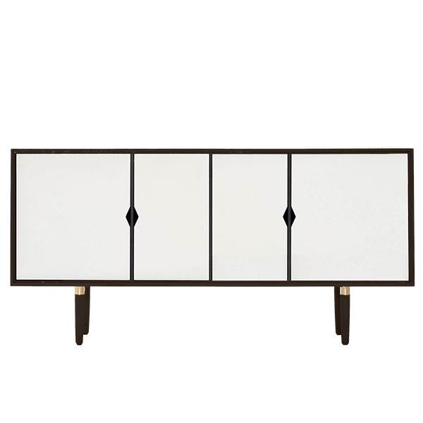 Andersen Furniture S6 Skænk - Sort Egetræ med Hvide Fronter