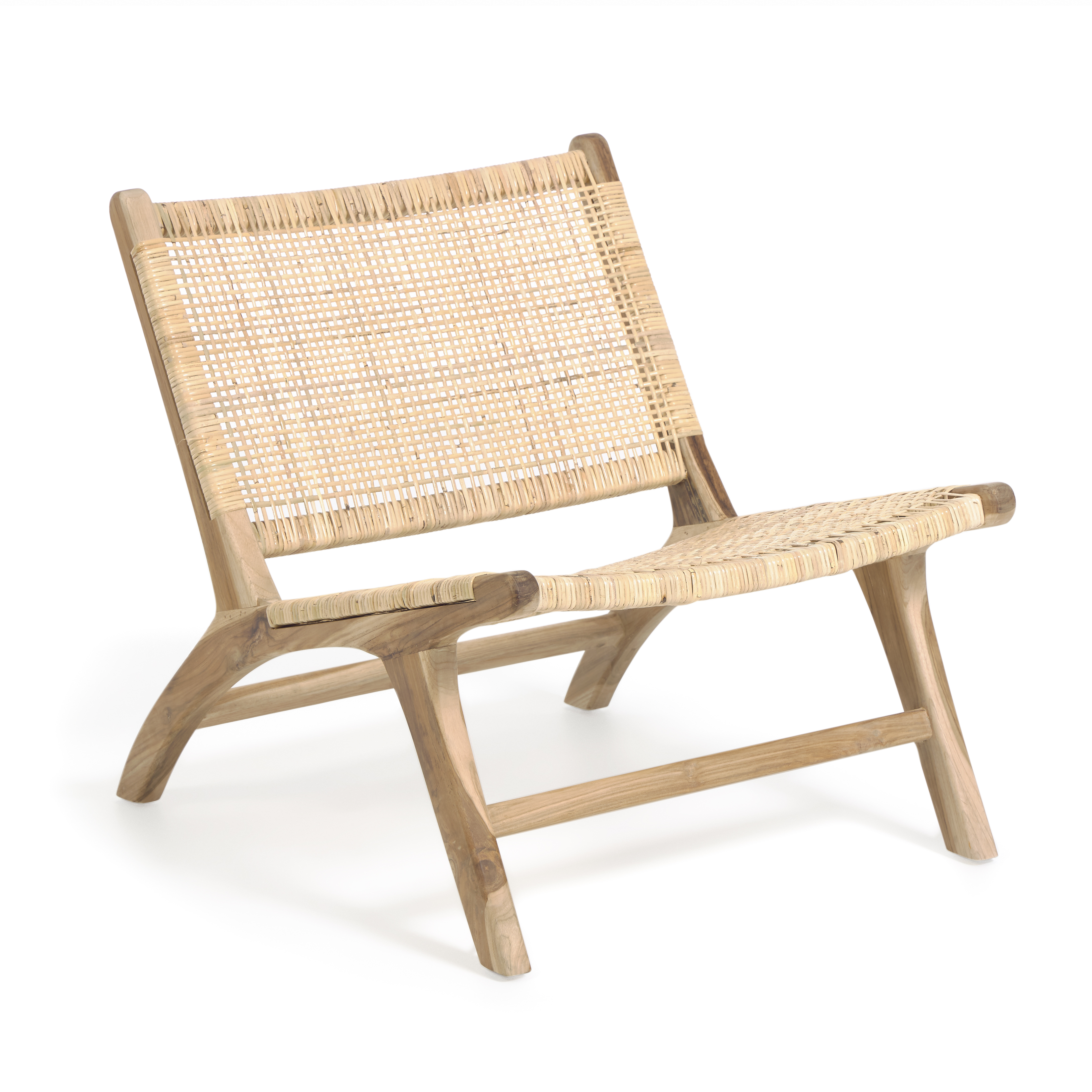 Natur Beida Rattan Teaktræ Kave Home Lænestol - 8433840649740