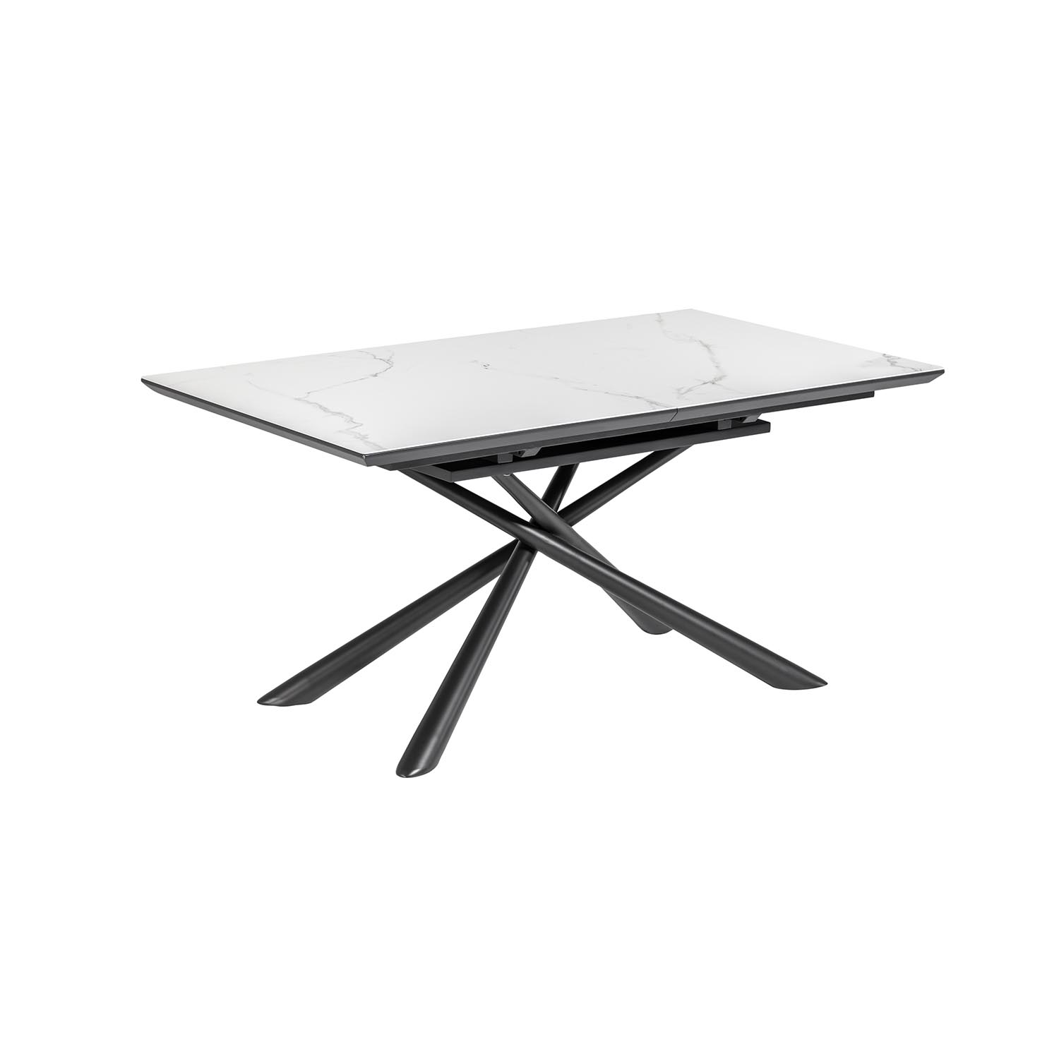 Elegant Theone Spisebord med Hvid Porcelæn og Glas