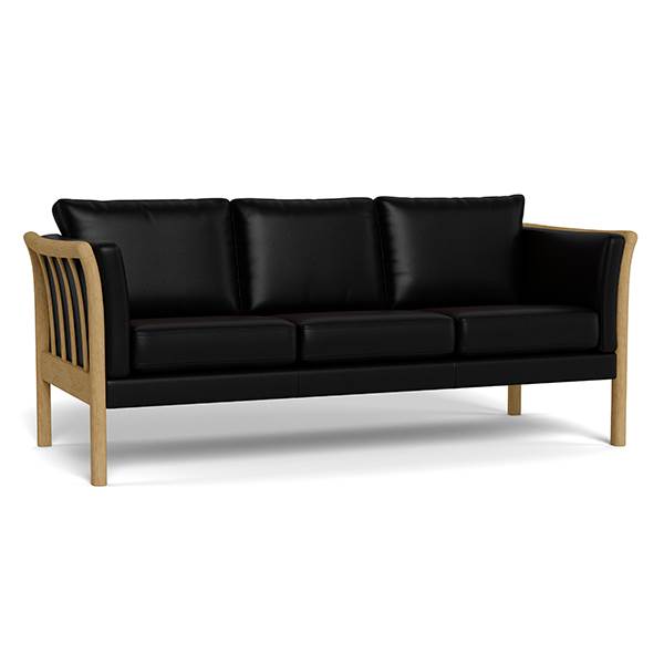 Elegant Dorte 2-personers Lædersofa til Små Rum