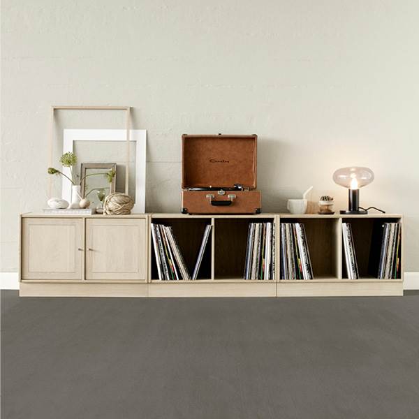 Elegant Haslev Reol til LP39er - Perfekt til Stuen eller Kontor