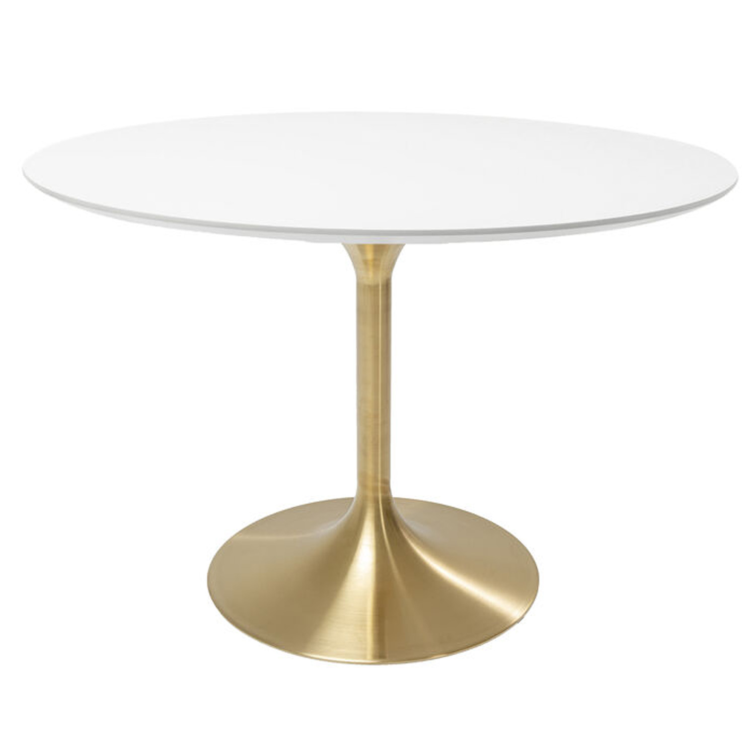 Hvid Invitation Set White Brass Rund Mdf Messing Stål Ø120 Kare Design Spisebord - 4025621859581