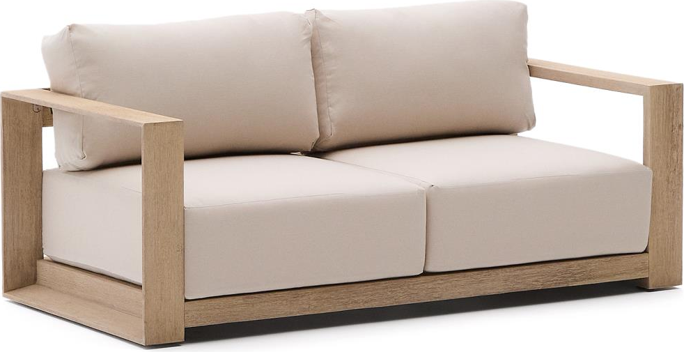 Beige Udendørs Personers Ambra Rustik Akacietræ Med Polyester Hynder H77xb85xd174 Kave Home Sofa - 8433840979069