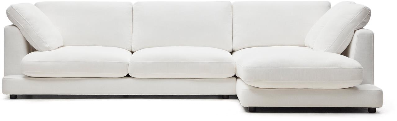 Rustik Hvid Chaiselong Sofa til 4 Personer - Gala Model