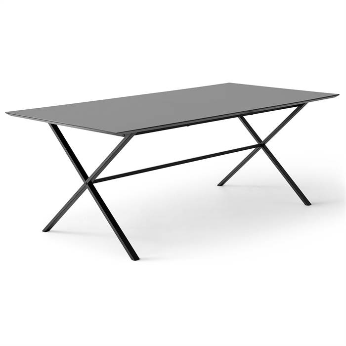 Meza Hammel Square 210 100 Grafit Antifinger Laminat Cross Stel Meza By Hammel Spisebord