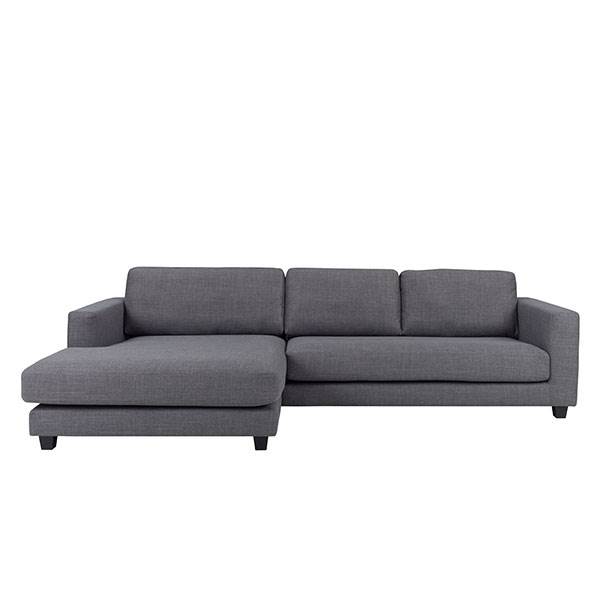 Elegant 2,5 Pers. Grå Sofa med Chaiselong - Venstrevendt tilbud