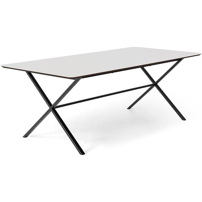 Hvid Meza Spisebord - Rundet 210 x 100 cm fra Hammel