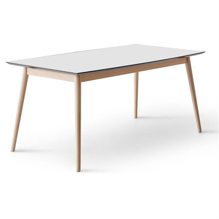 Hvid Meza Hammel Rundt Spisebord 210 x 100 cm - Tilbud!