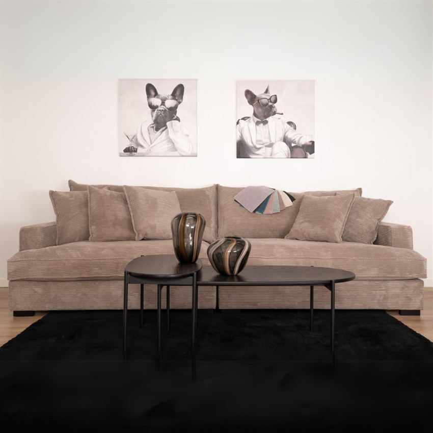 Chelsey Flyder Sofa i Mink Fløjl – Elegance til Dit Hjem!