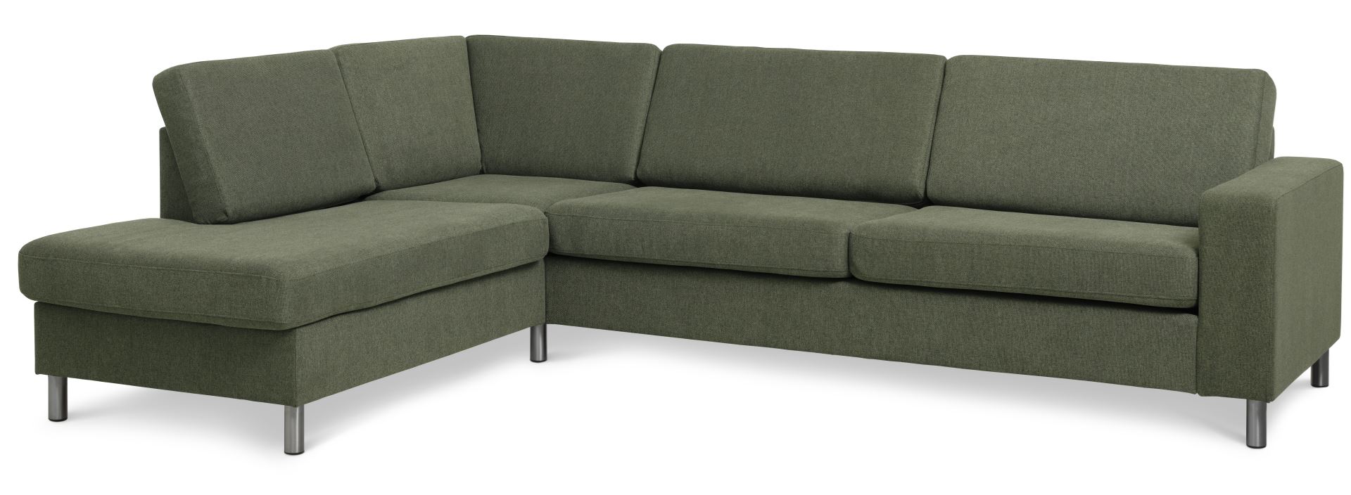 Grøn Pan Set Left Med Chaiselong Vinter Mos Polyester Stof Børstet Aluminium Lexpo Living Sofa - 5715249011193
