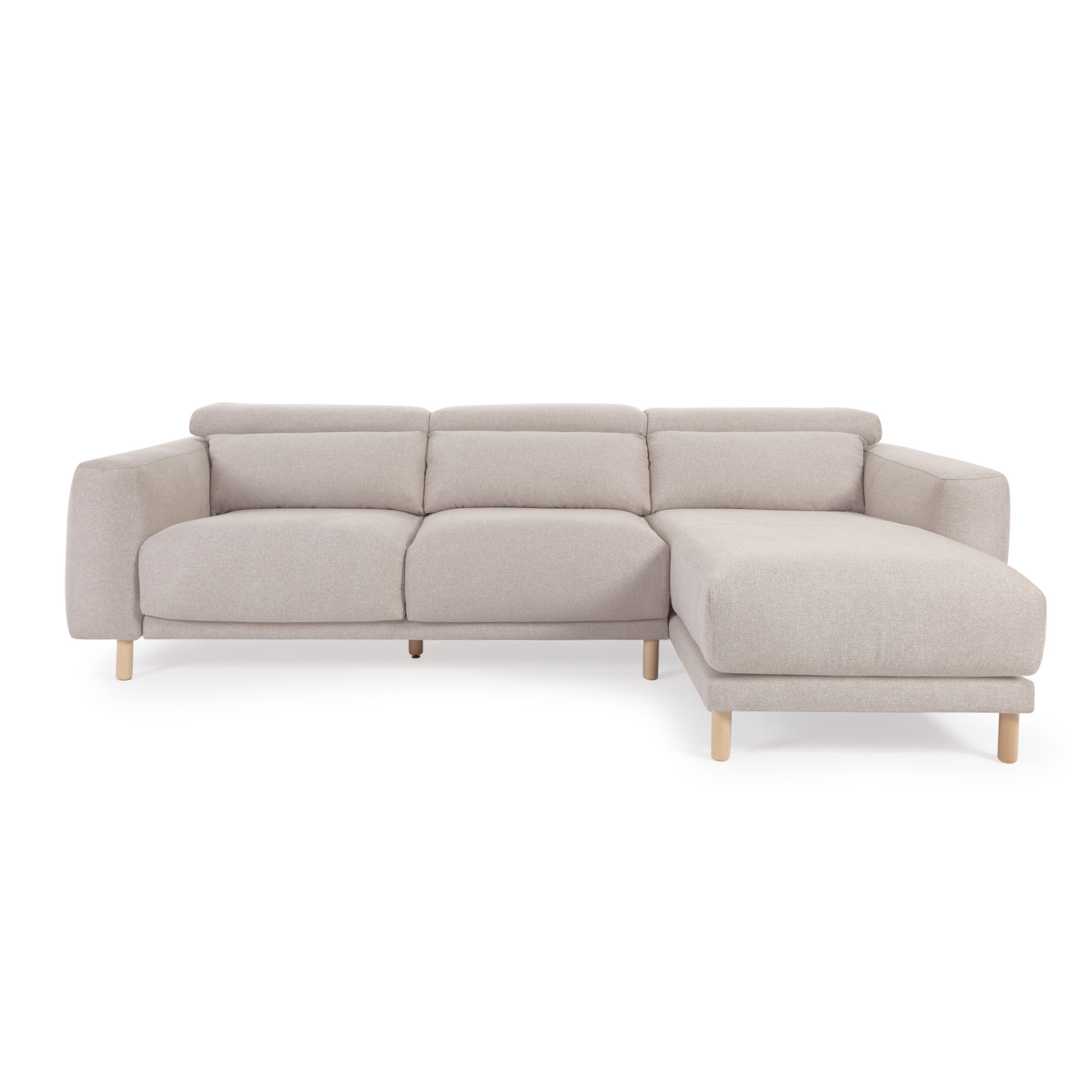 Beige Singa Pers Sofa med Højre Chaiselong - Komfortabel Elegance