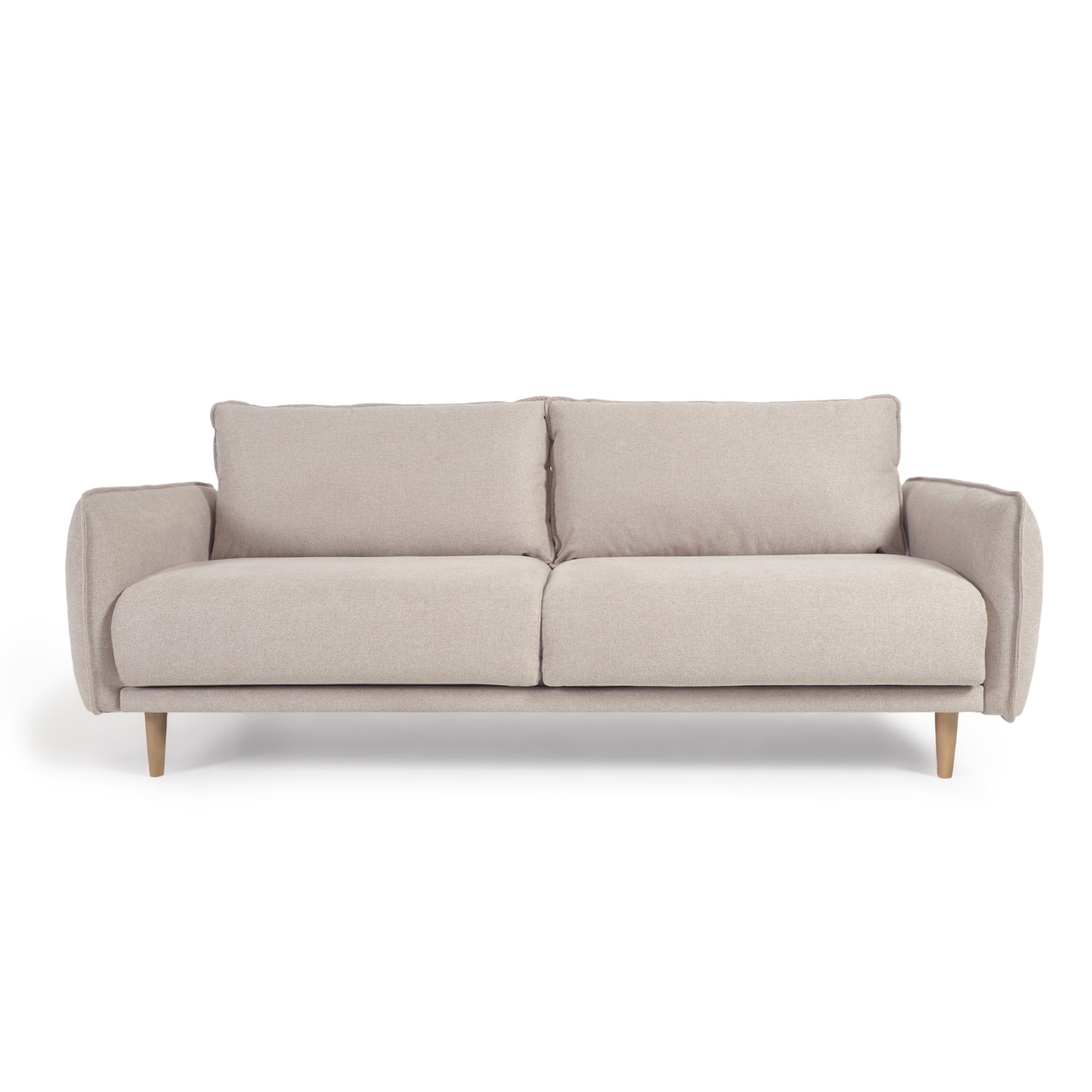 Stilfuld beige Carlota sofa i chenille fra Kave Home