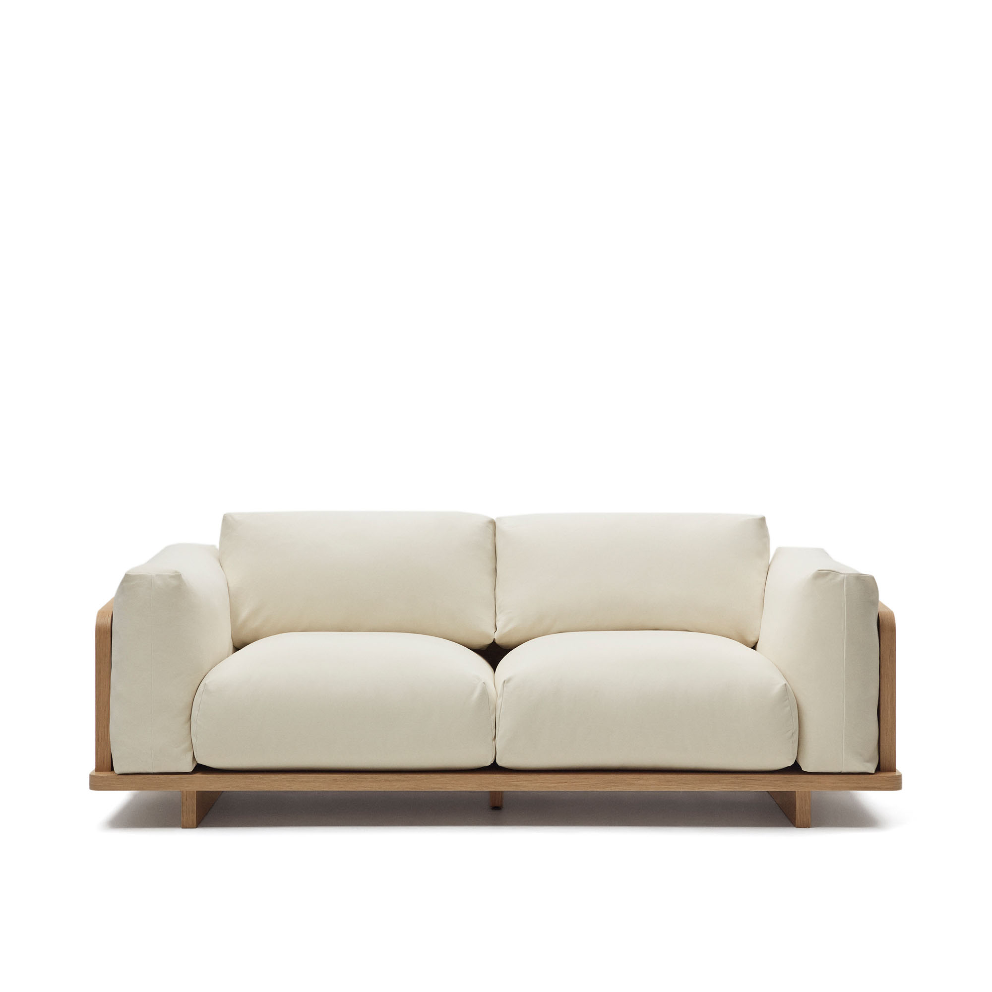 Beige Oaq Pers Stof 225cm Kave Home Sofa - 8433840839530