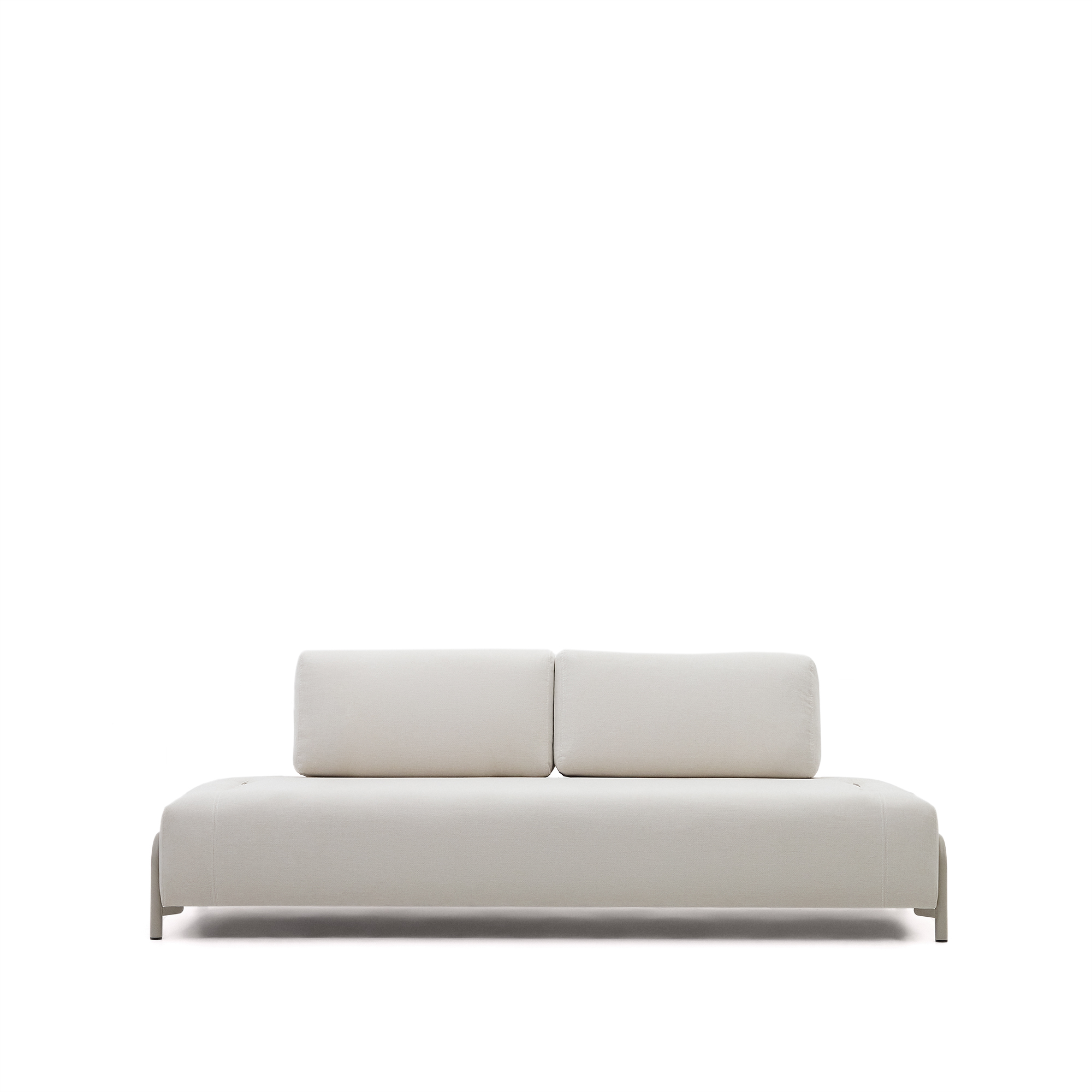 Beige Compo Pers Chenille Med Grå Metalstruktur 232cm Kave Home Sofa - 8433840888798