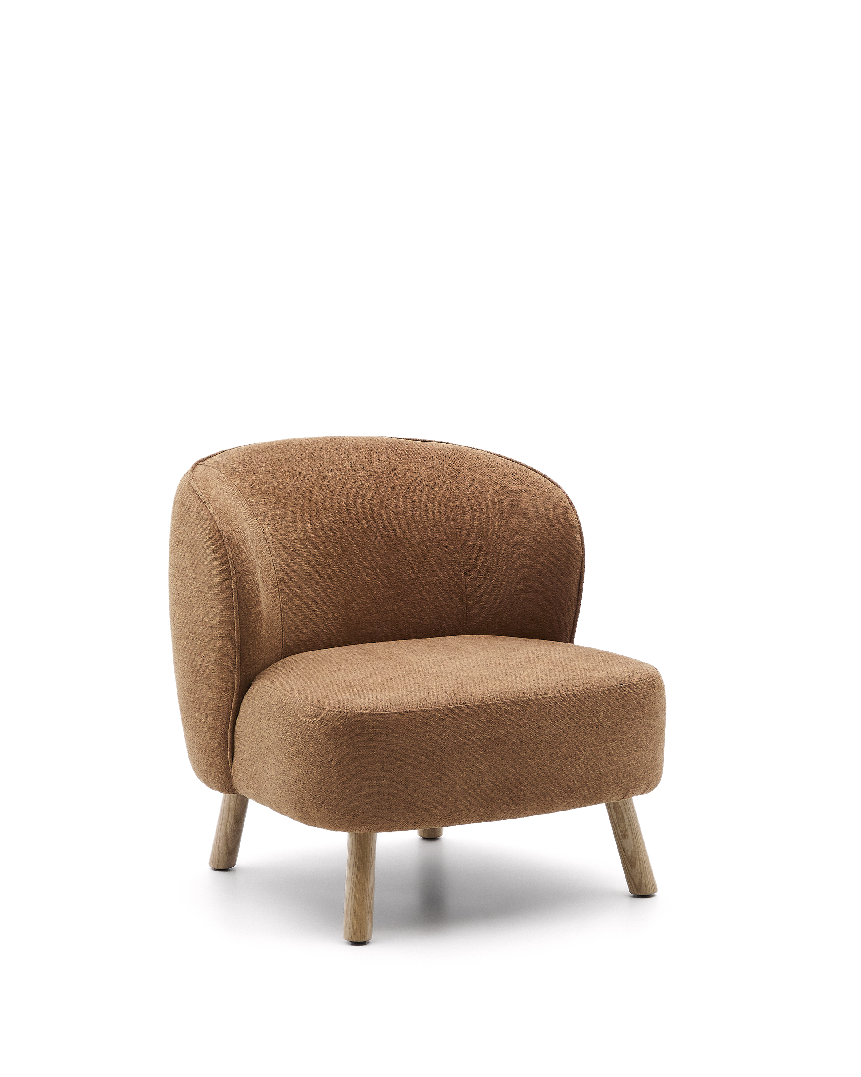 Ulit Terracotta Chenille Stof Natur Bøgetræ Kave Home Lænestol - 8447305005477