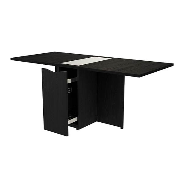 Skovby SM101 Spisebord - Sortbejdset med Klapper
