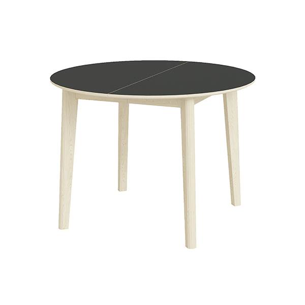 Hvid Sm120 Rundt Olieret Sort Nano Skovby Spisebord - 5707584012867