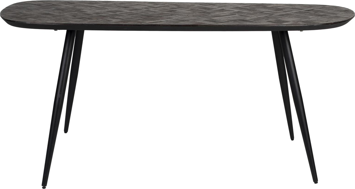 Hvid Webster Bæredygtigt Genanvendt Teak Med Jernben 180x90 Mørk Natur Studio White Spisebord - 8718548082151