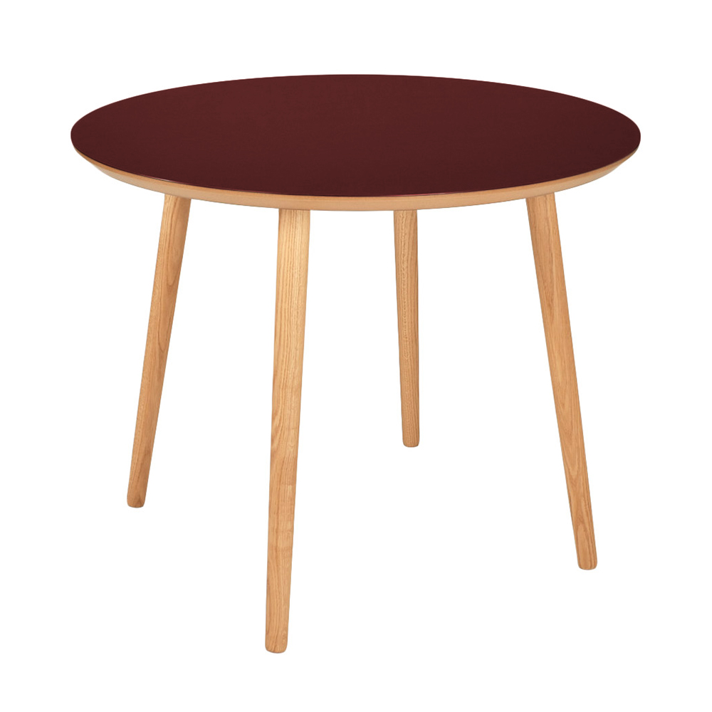 Rondo Spisebord - Rundt Design i Bordeaux Farve 100 cm