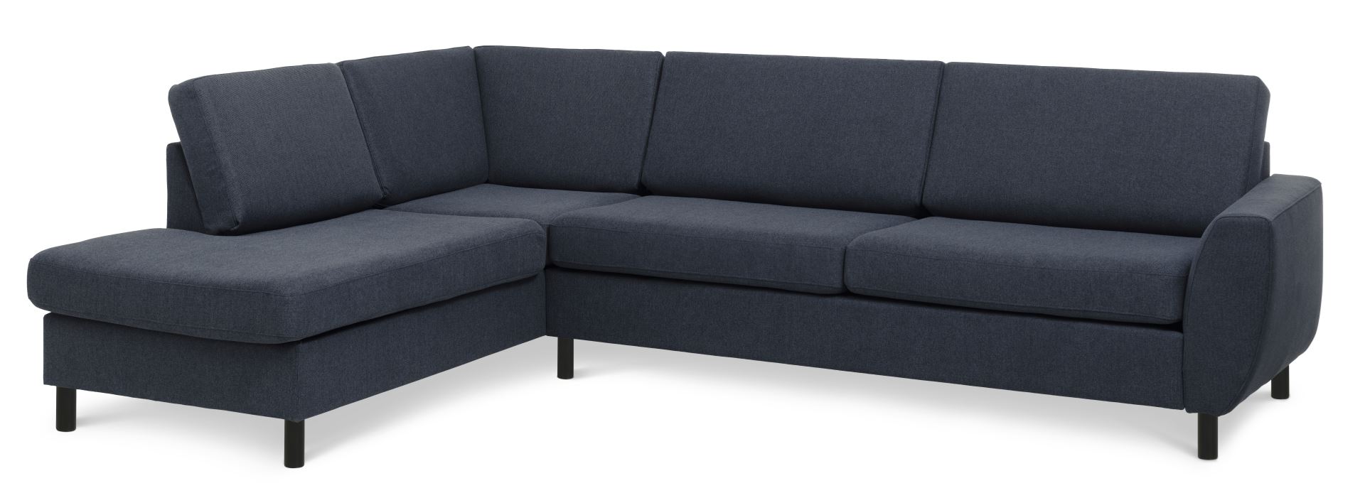 Sort Wendy Set Left Chaiselong Blå Polyester Stof Træ Lexpo Living Sofa - 5715249013470