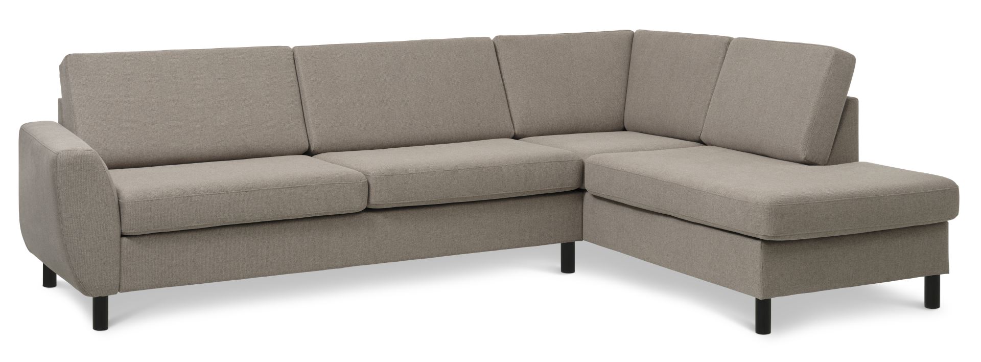 Wendy U-sofa med chaiselong i antelope beige stof