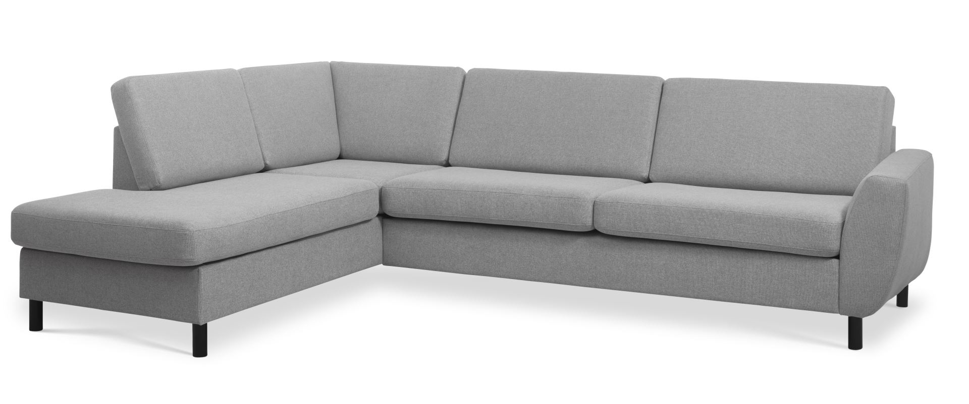 Sort Wendy Set Left Chaiselong Grå Polyester Stof Træ Lexpo Living Sofa - 5715249013418