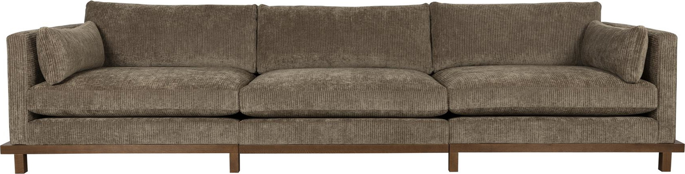 Brun Personers Blossom Mudder Stof Akryl Polyester Skum H80xb335xd101 Egetræ Zuiver Sofa - 8718548066854