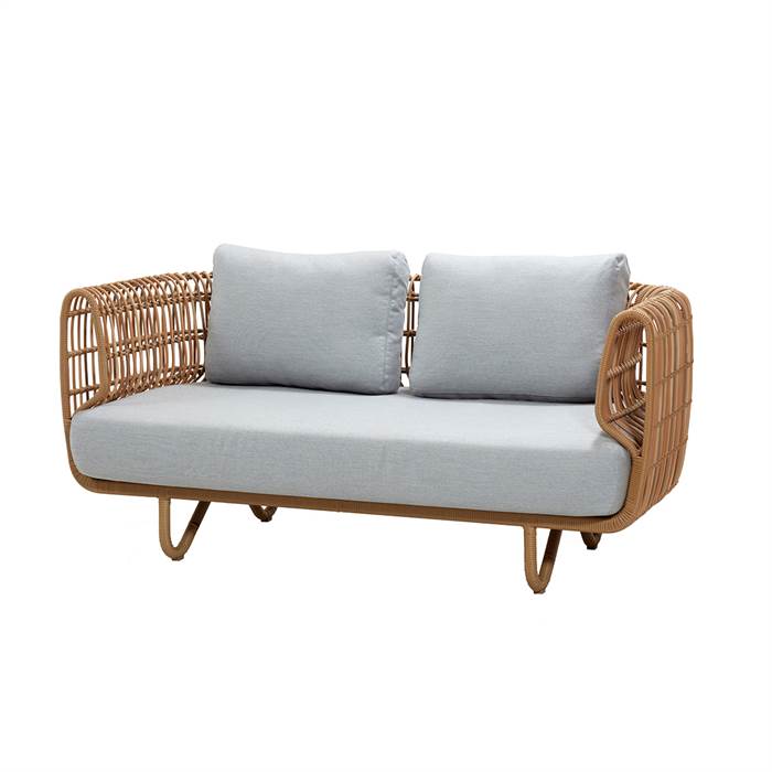 Cane-Line Nest Sofa i Natur med Grå Hynder - Black Friday!