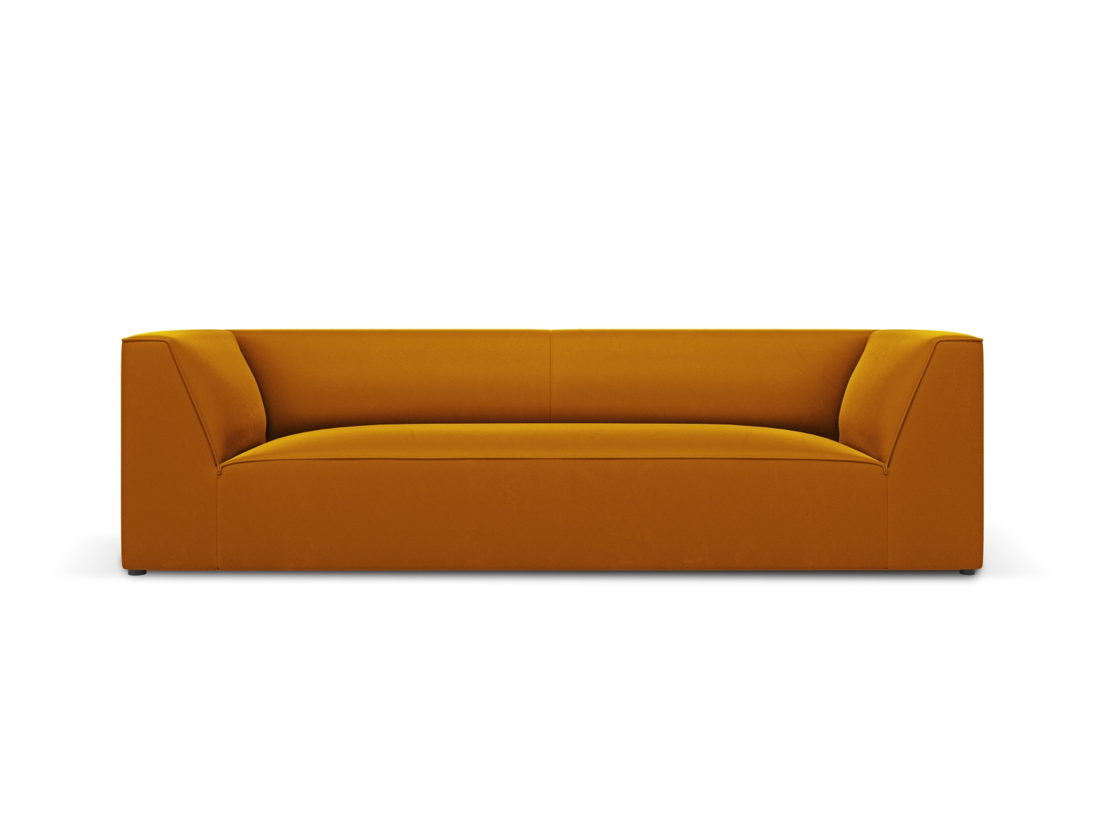 Sort Ruby Sofa med Gule Fløjl Sæder – Stilfuld Elegance