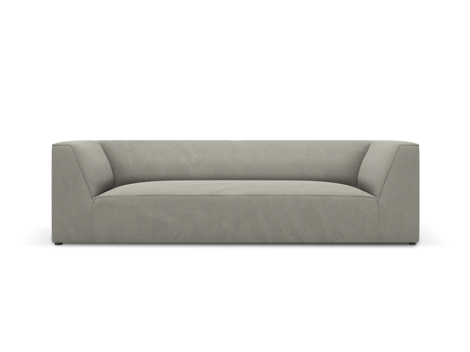Sort Ruby Sofa med Grå Corduroy Fløjl - Micadoni