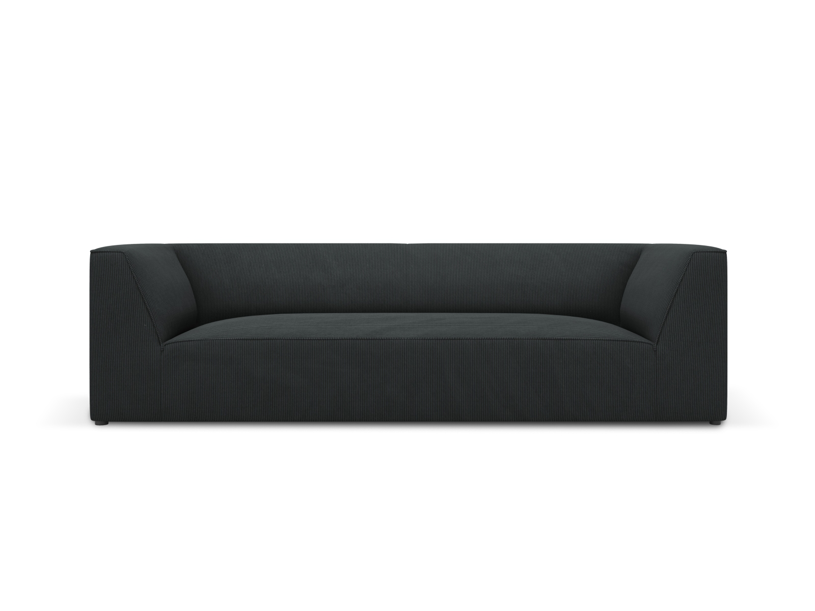 Sort Ruby Sofa med Corduroy Fløjl og Plast - Micadoni