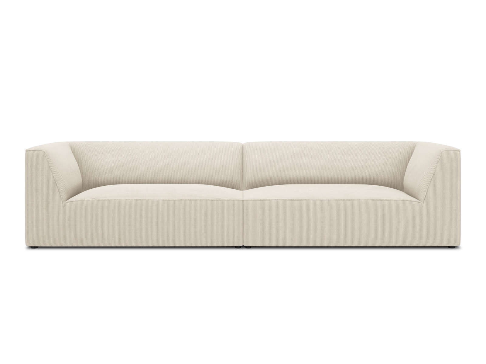 Sort Ruby Sofa med Beige Corduroy Sæder - Micadoni