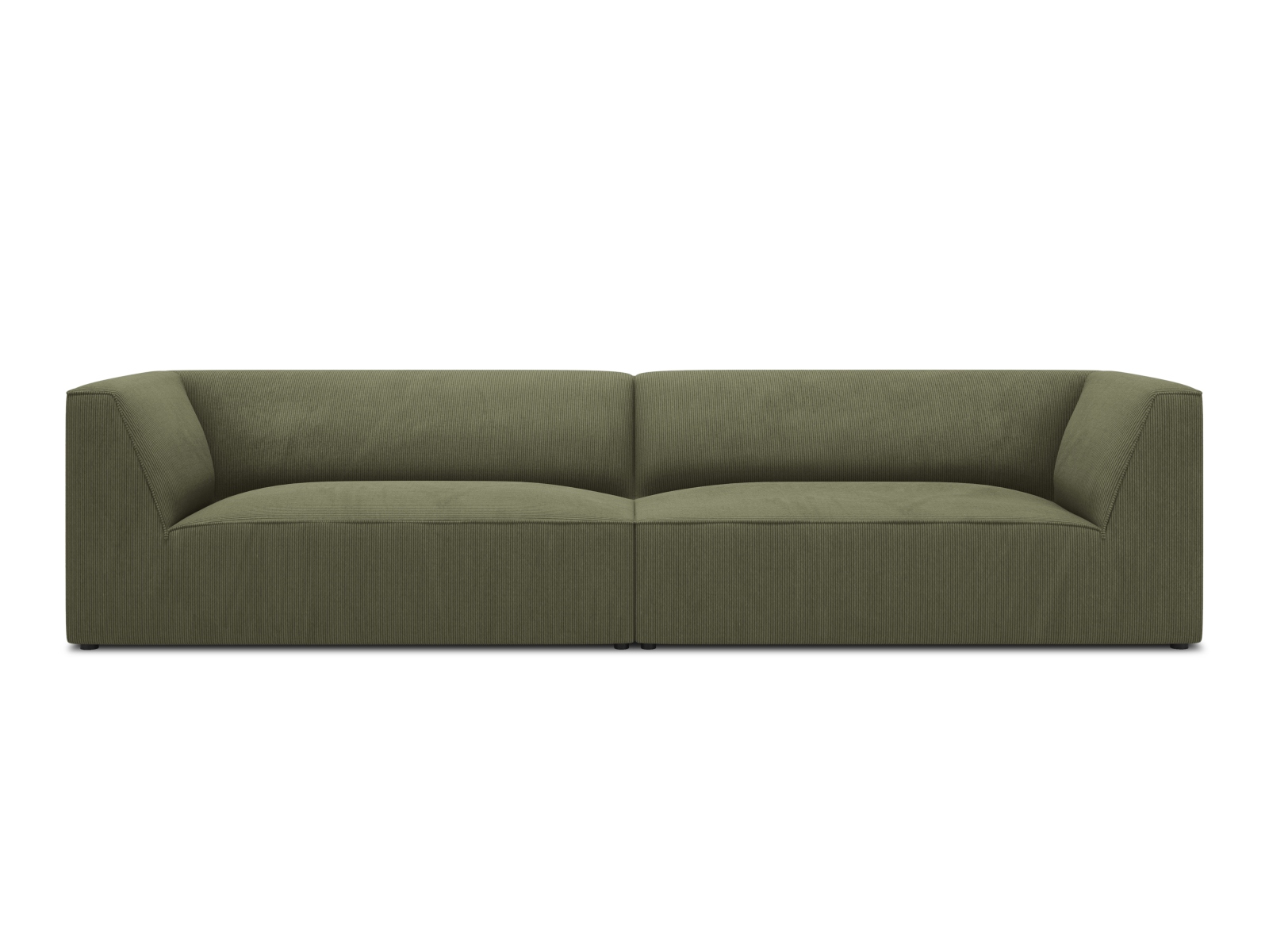 Sort Ruby Sofa med Grøn Corduroy Stof og Plast
