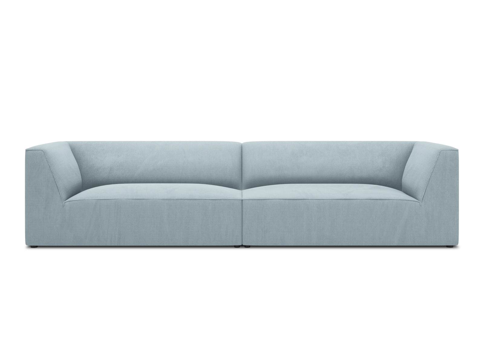 Sort Ruby Sæder Blå Corduroy Stof Plast Micadoni Sofa - 5903614634300