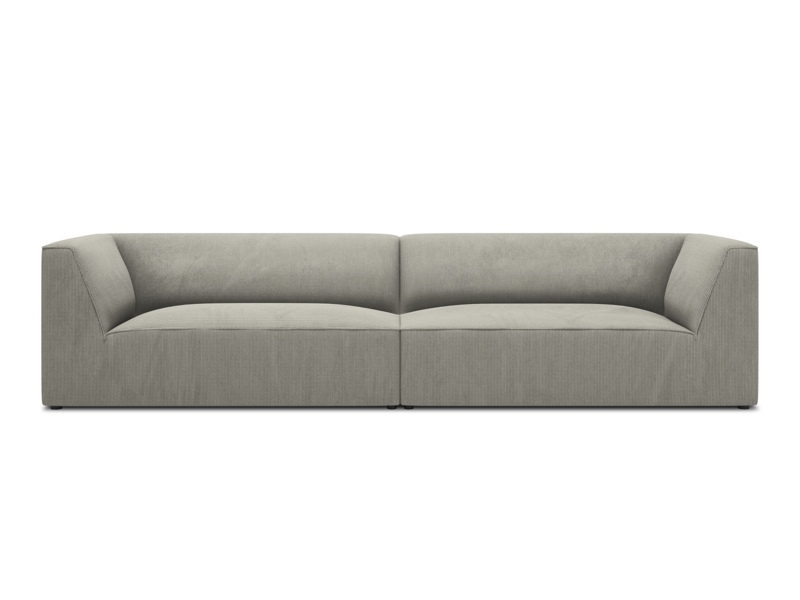Sort Ruby Sæder Grå Corduroy Stof Plast Micadoni Sofa - 5903614634317