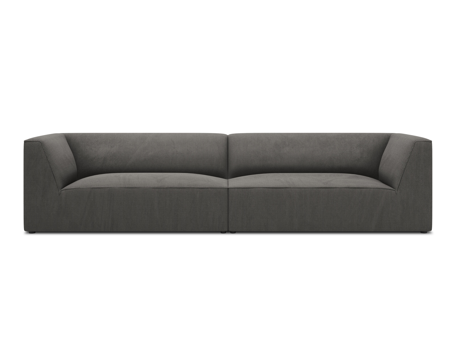 Sort Ruby Sæder Antracitgrå Corduroy Stof Plast Micadoni Sofa - 5903614634324